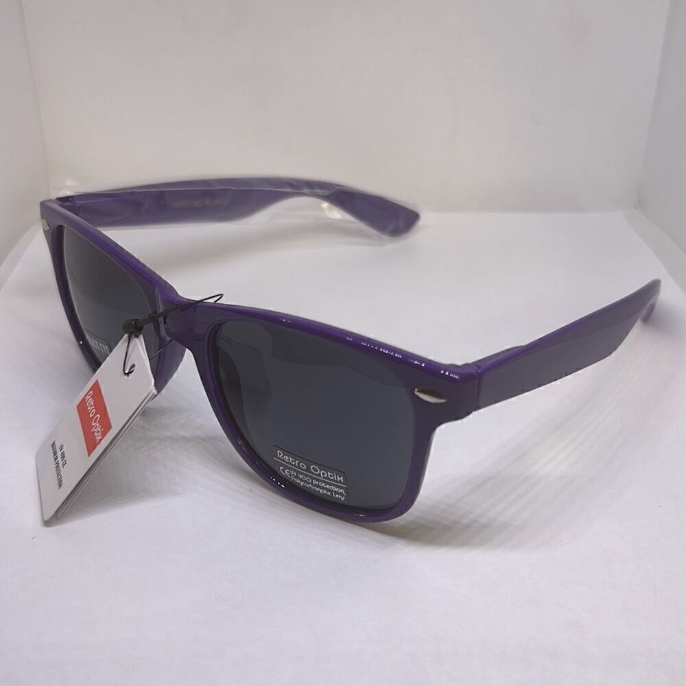 Neon Purple Retro Sunglasses